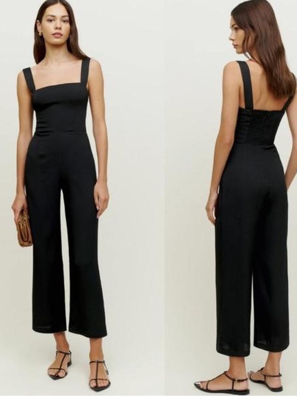 Reformation Wide Leg Black Jumpsuit
